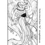 Winged Iris Line Art