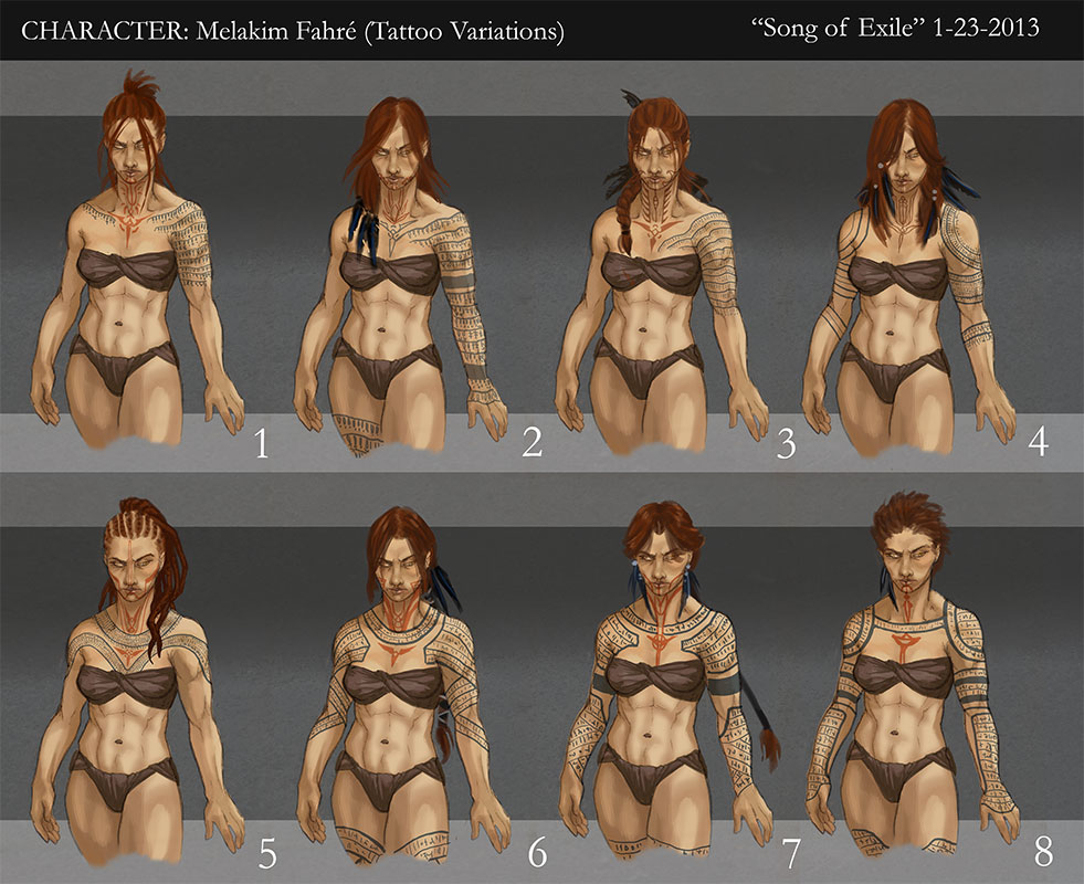 SoE Melakim Fahre Tattoo Variations