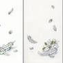 Falling Feathers Triptych