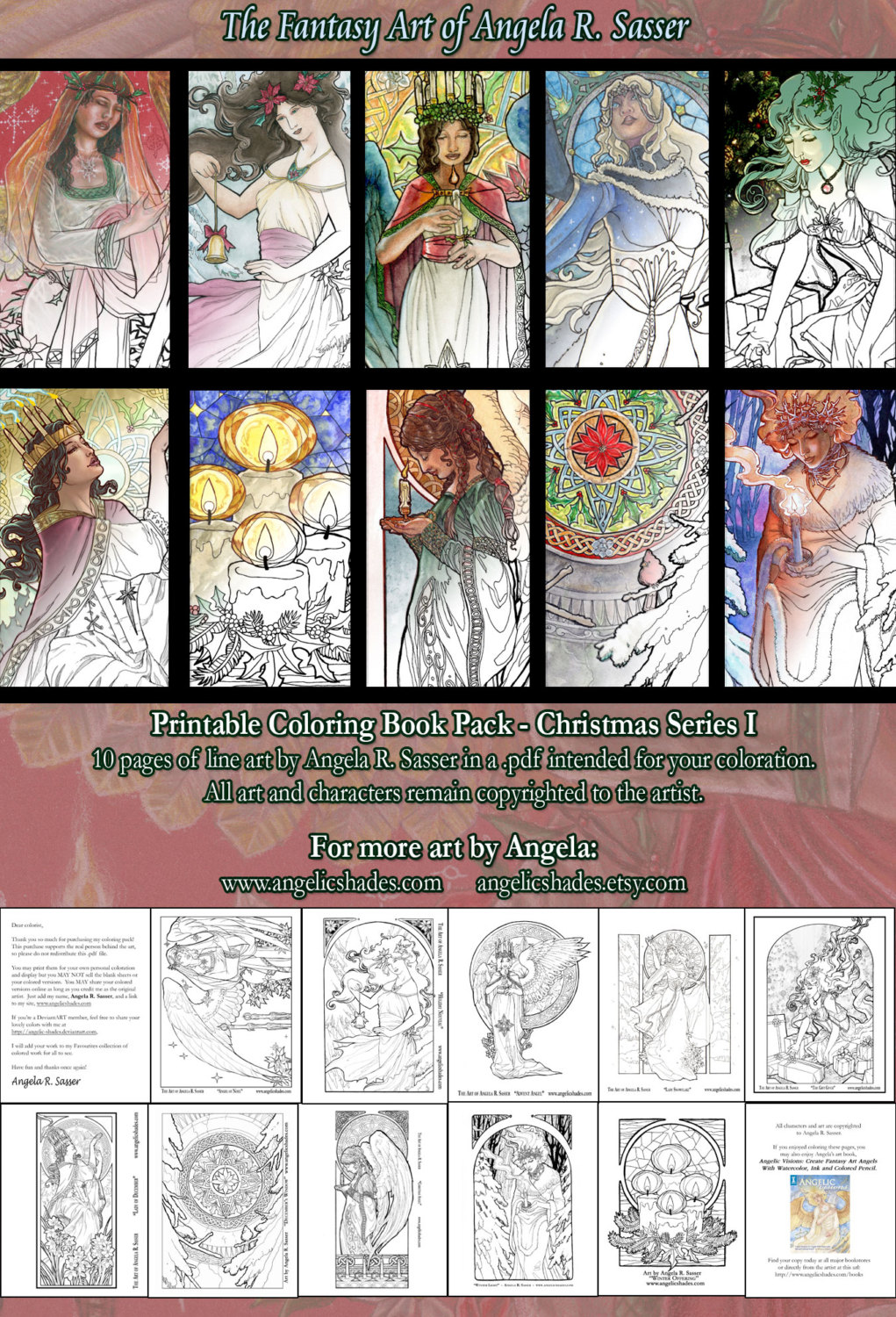 Printable Coloring Book Pack - Christmas Series I