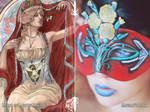 Lady of January Painting and Mask Set by AngelaSasser Lady of January Painting and Mask Set by AngelaSasser