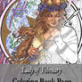 Coloring Book Page for Adults - Lady of February