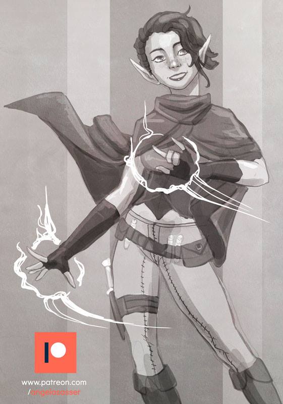 Patreon Sketch - Clementine by AngelaSasser