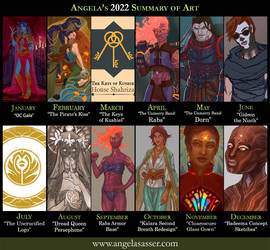 Ang's Summary of Art 2022 + Goodbye DeviantART by AngelaSasser