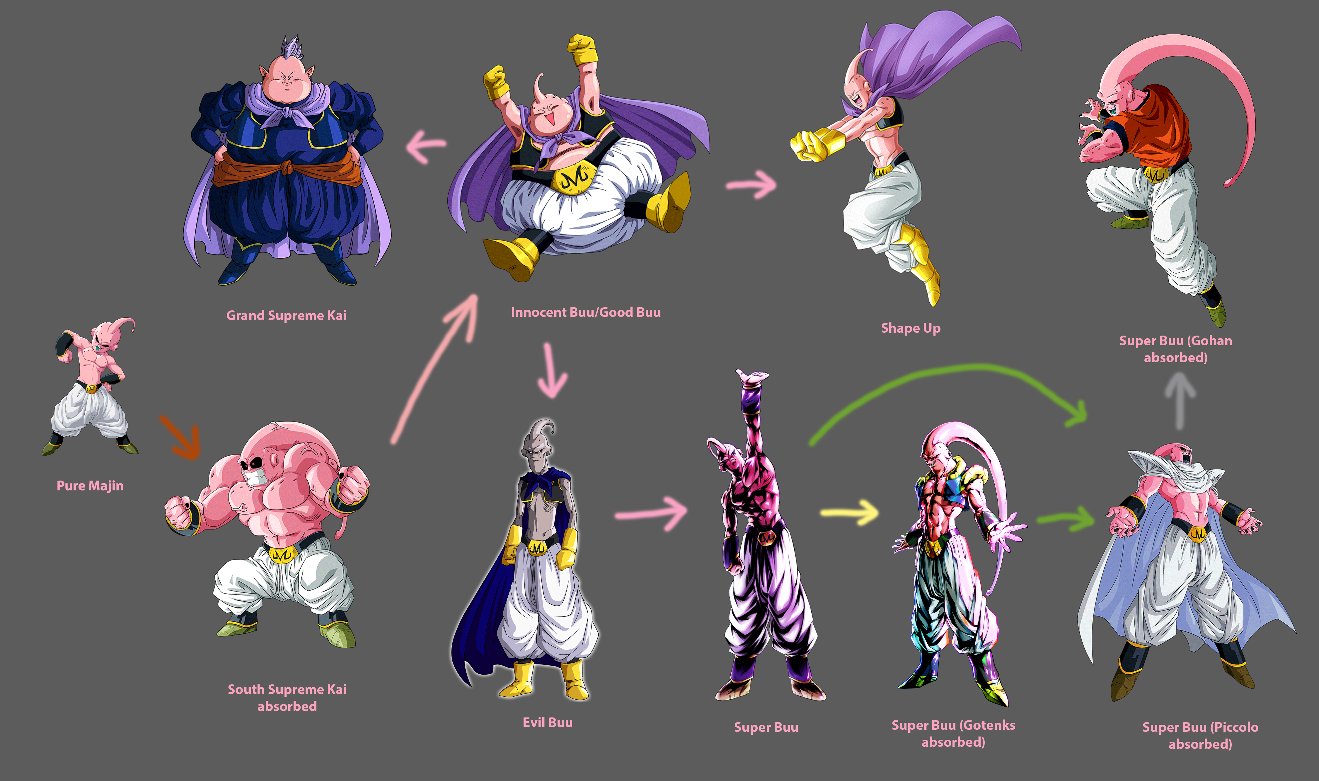 Buu Transformation Chart