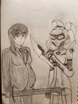 Amane Ako and Sari Sumdac sketch