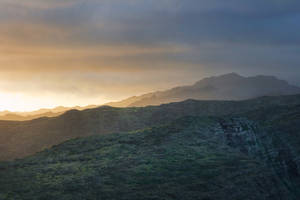 Dusk on Mountains Stock