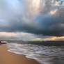 Beach Sunrise Storm Stock