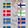 Nordic Union... kingdom flags