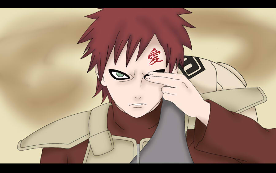 Gaara Lineart Colored