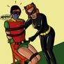 Robin and Catwoman by bondageincomics