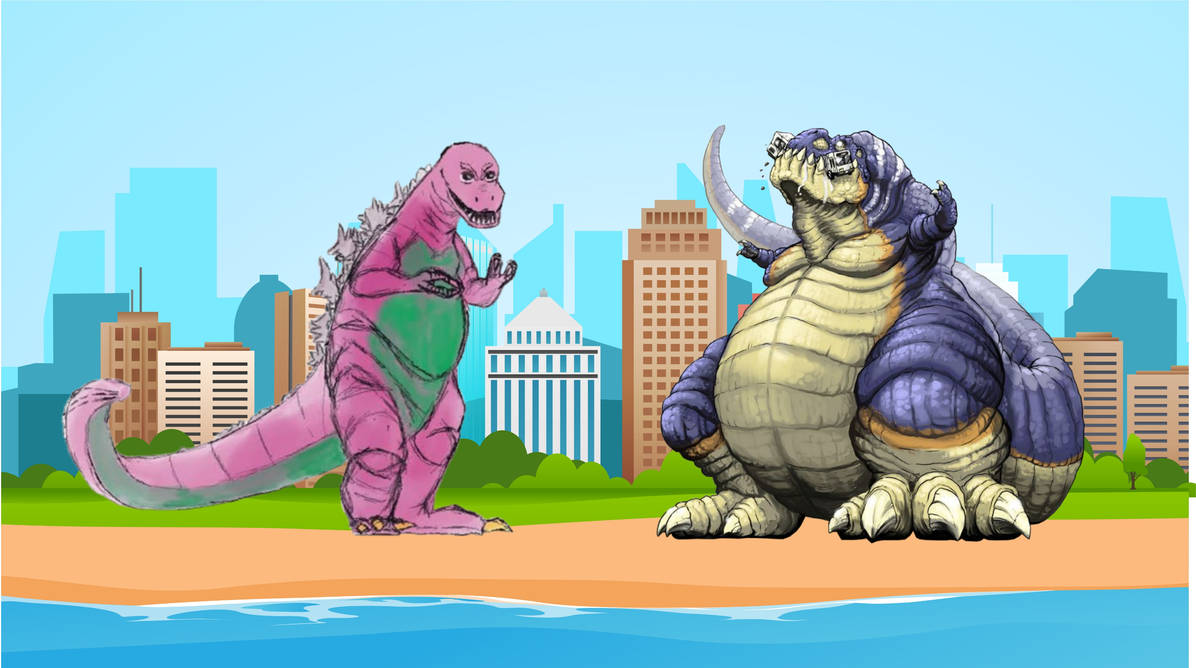 Barneyzilla vs Macrosaurus by Carlzilla21 on DeviantArt