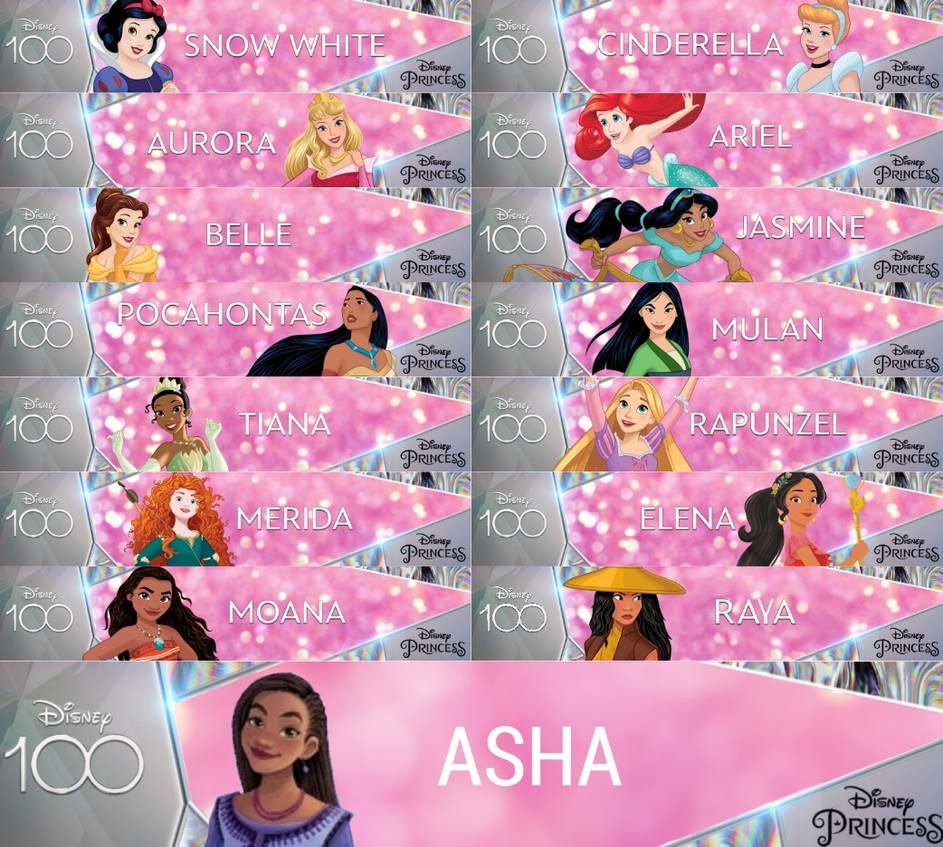 Disney100 Princess Banners by Angie7681 on DeviantArt