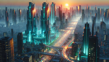Futuristic City Landscape Advanced 003