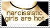 narcissistic girls stamp by deadspaceheart