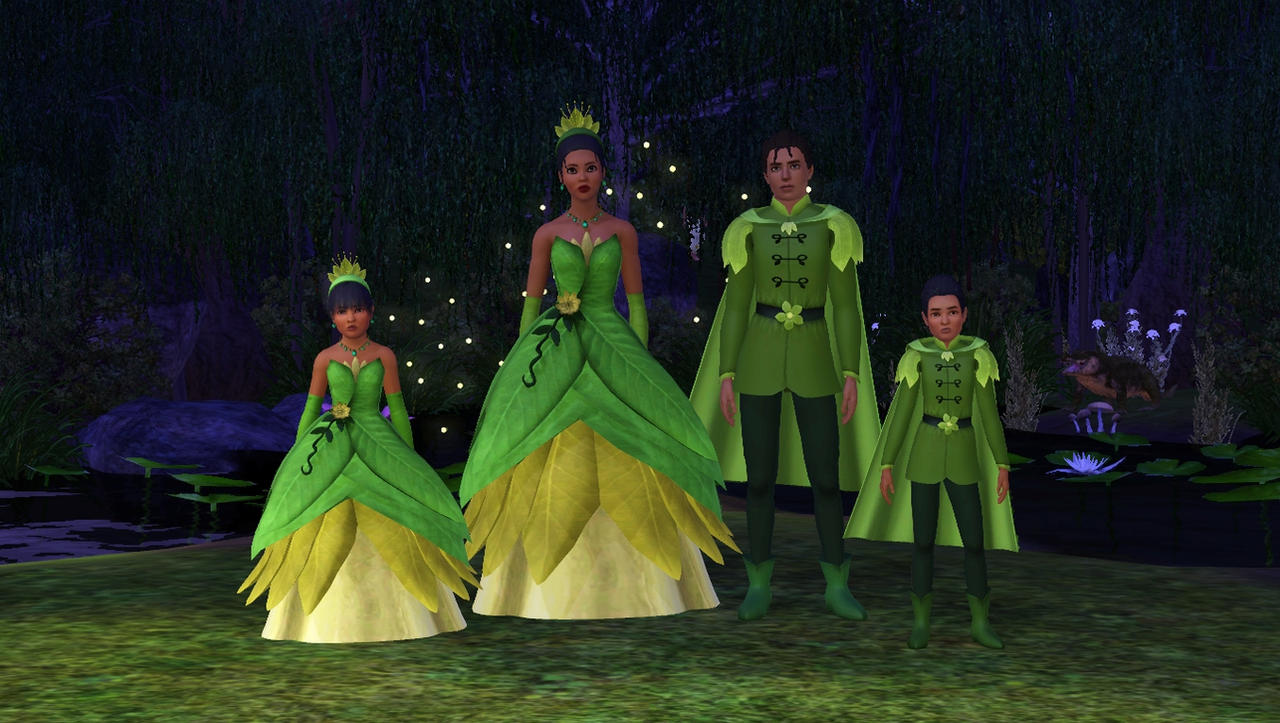 Tiana and Prince Naveen Costumes for Children Sims by snarro84 on DeviantArt