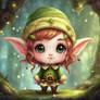 Cute Elf chibbi funny fantasy enchanted