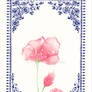 Pink Flower3 - Blue Border