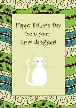 Happy Father's Day White Cat