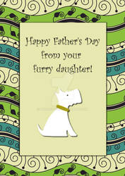 Happy Father's Day White Dog