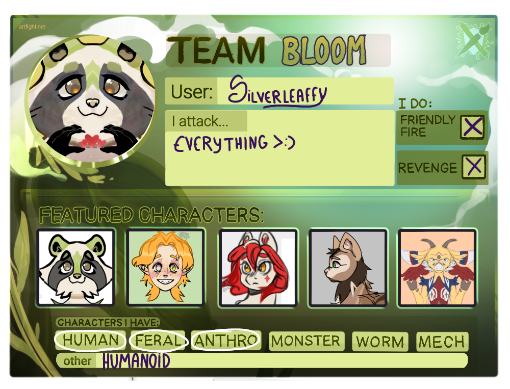 Artfight Template (1) by silverleaffyy on DeviantArt Artfight Template (1) by silverleaffyy on DeviantArt