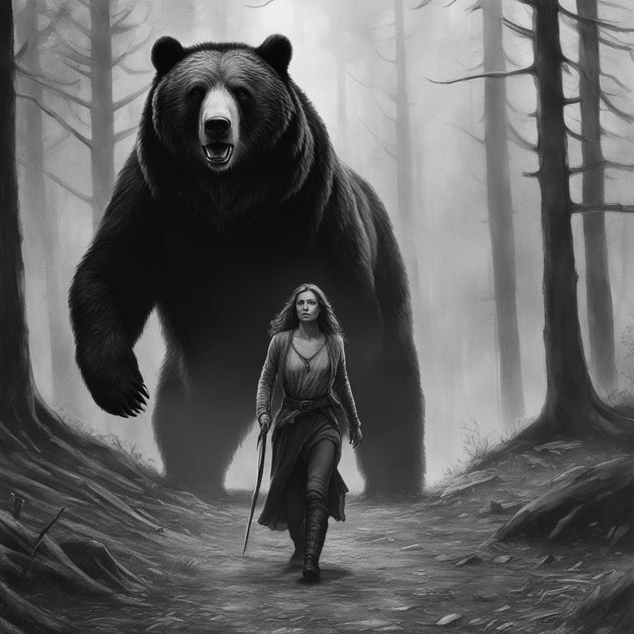 Woman And Bear By Angoma On Deviantart Woman And Bear By Angoma On Deviantart