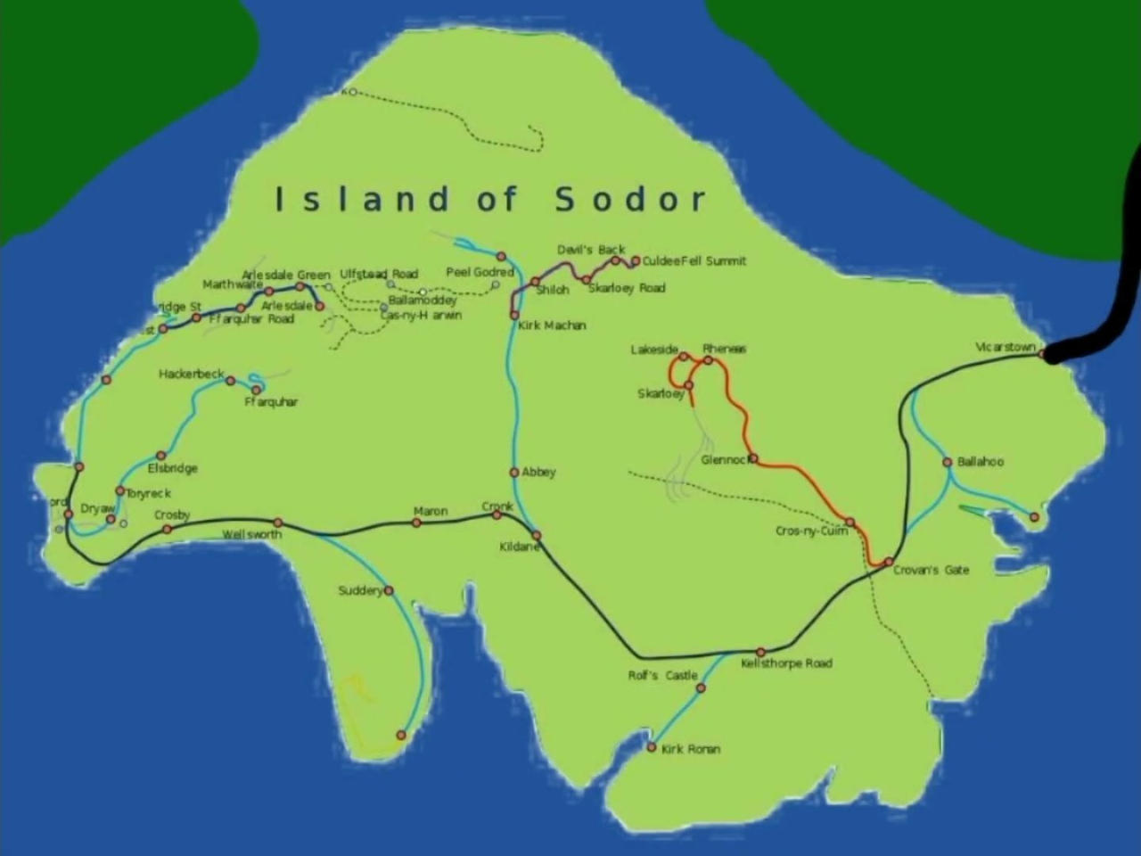 Map Of Sodor by Mcgraffins1826 on DeviantArt