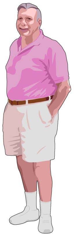 Pink Shirt Guy Vectored