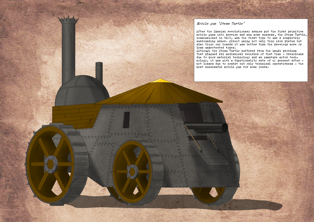 Mobile gun 'Steam Turtle' by Sapiento on DeviantArt