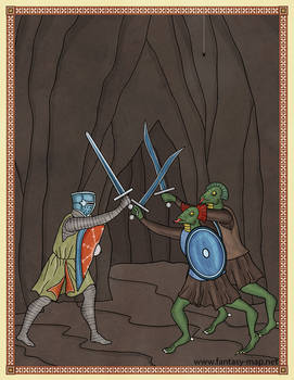 Cave with Snake Men