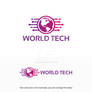 Modern World Tech Logo designs template with map s