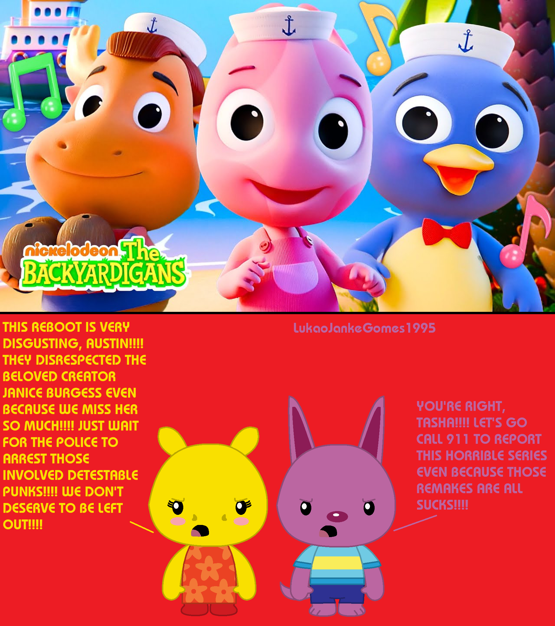 Backyardigans Angry Hand Tasha and Austin HATE Backyardigans Reboot! by LukaoJankeGomes1995 on ...