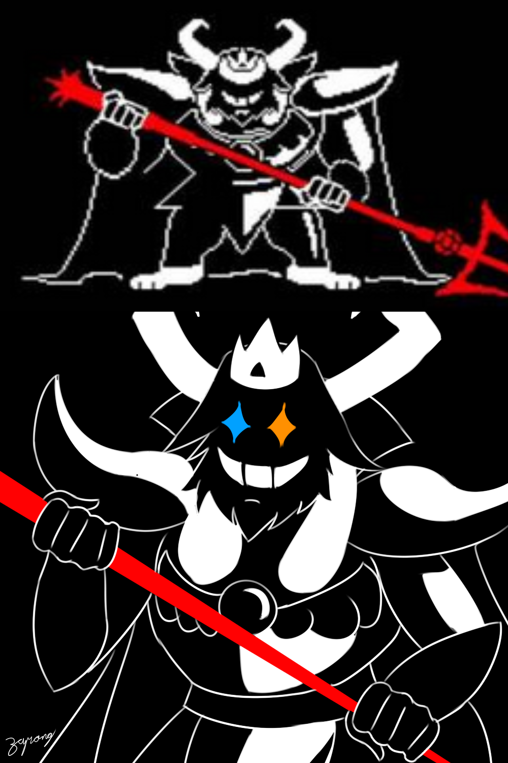 Asgor Mask When people say Asgore smirks on his battle.... by Zaprong on DeviantArt