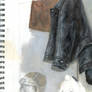 leather jacket still life