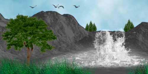 PS Brushes - Waterfall View