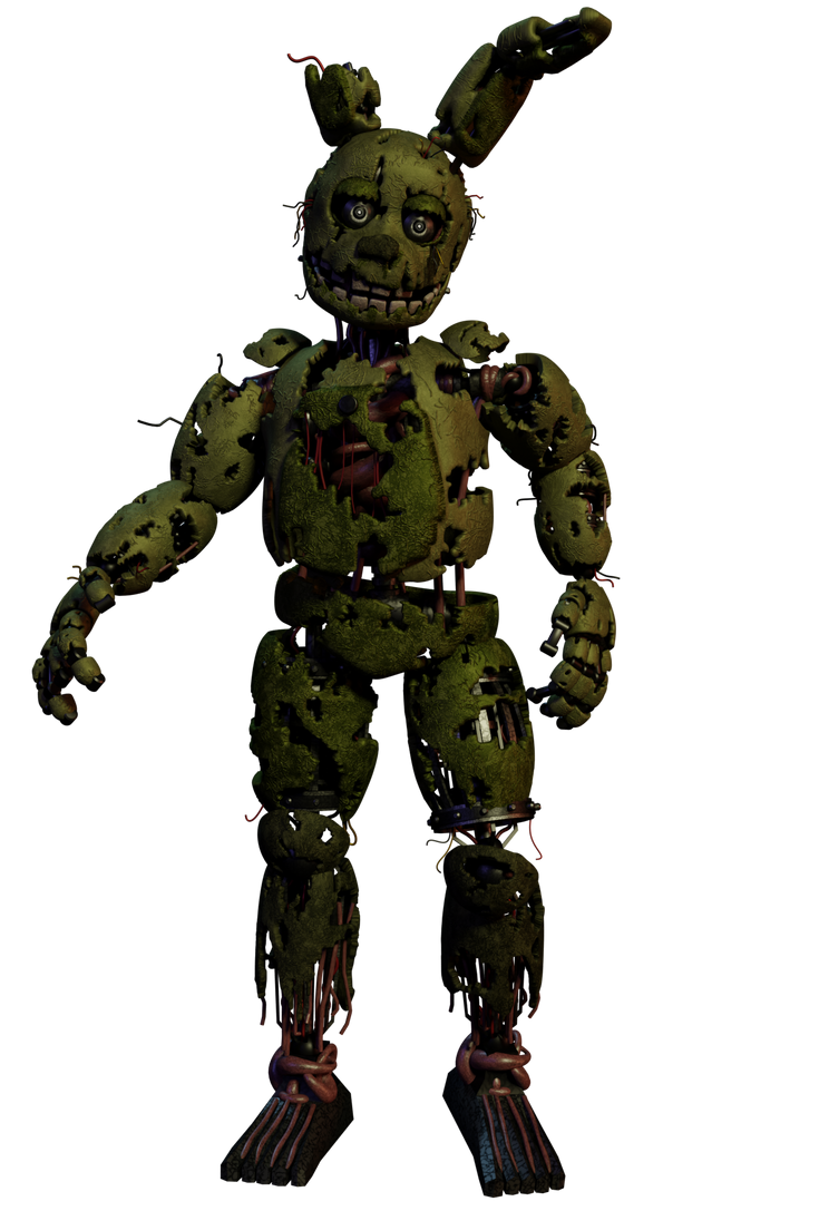 Springtrap Full Body Render PNG | HD by D00dl3rStudios on DeviantArt