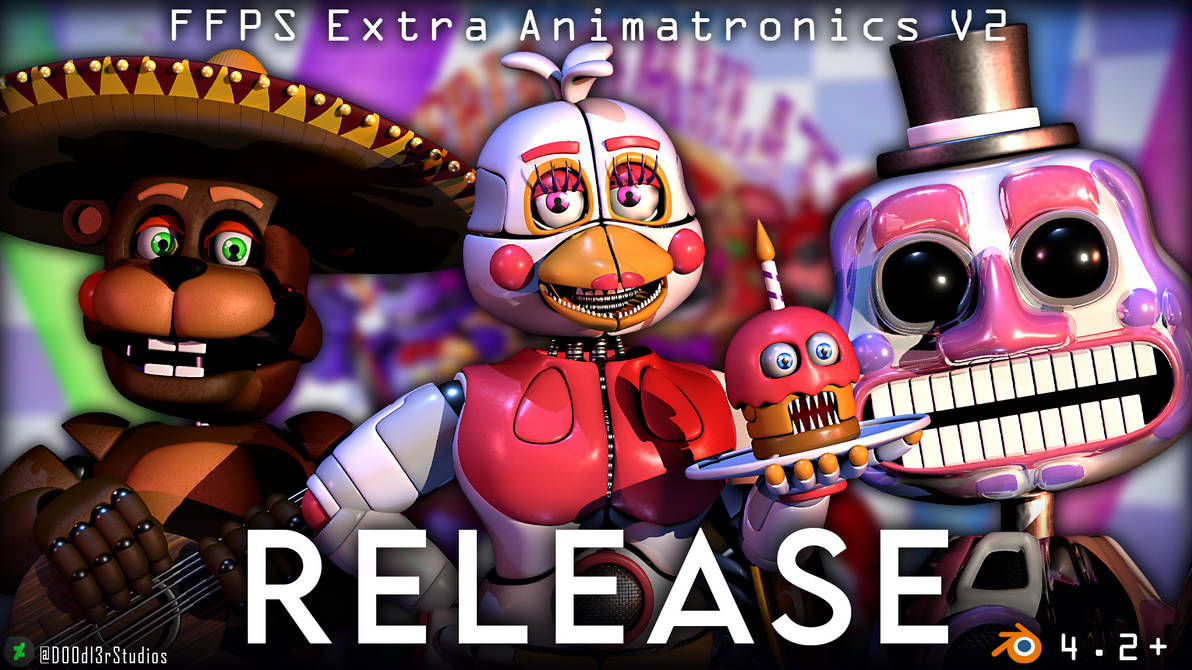 Pre Rotten Animatronics FFPS Extra Animatronics Release V2 Blender 4.2+ by D00dl3rStudios on ...