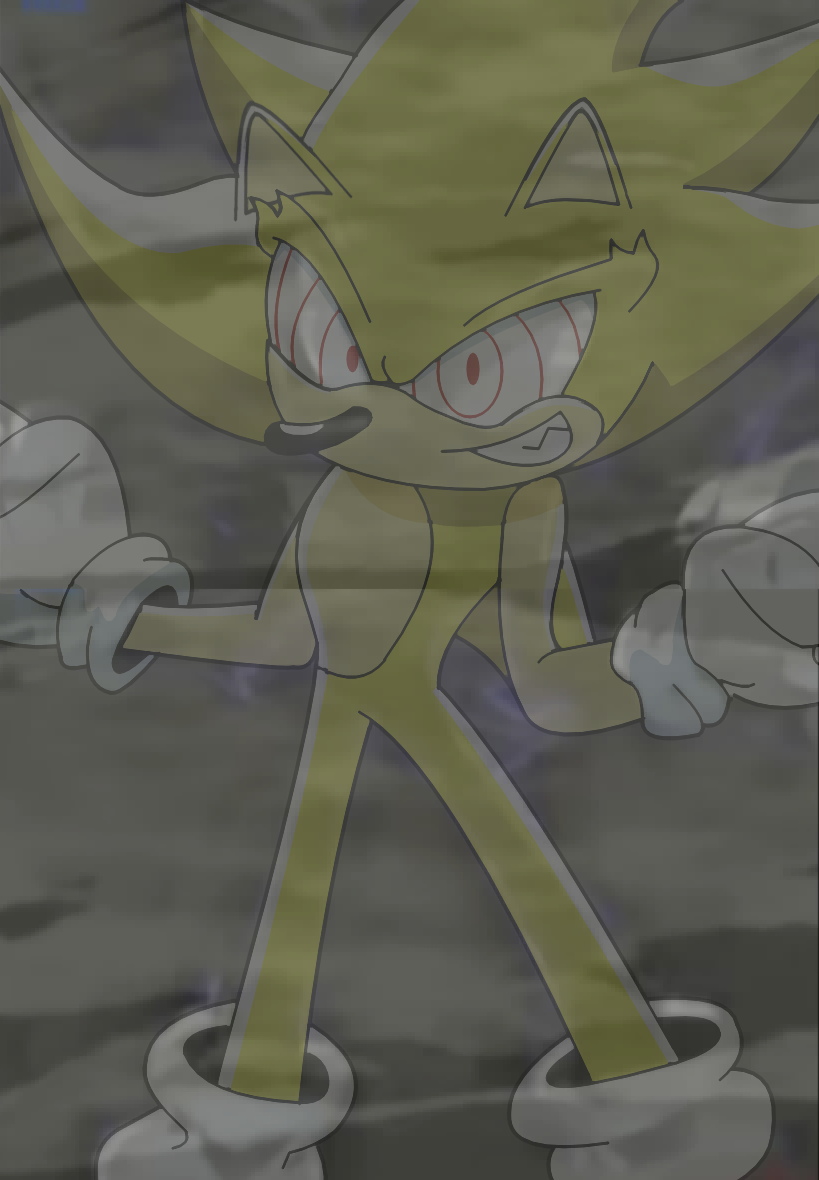 Sonic 2 Drawing styled Fleetway Super Sonic from V by Abbysek on DeviantArt