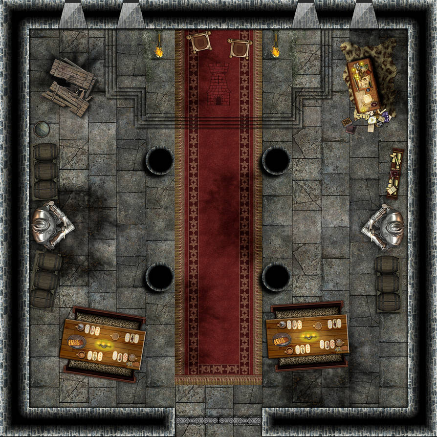 CASTLE HALL BATTLEMAP 25x25 by ArtsbyJapao on DeviantArt