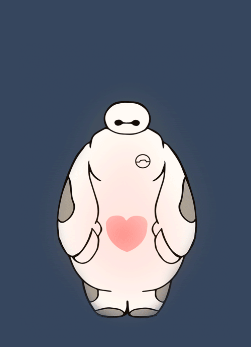 Baymax Gowing Heart Gif By They Are Not Stars On Deviantart