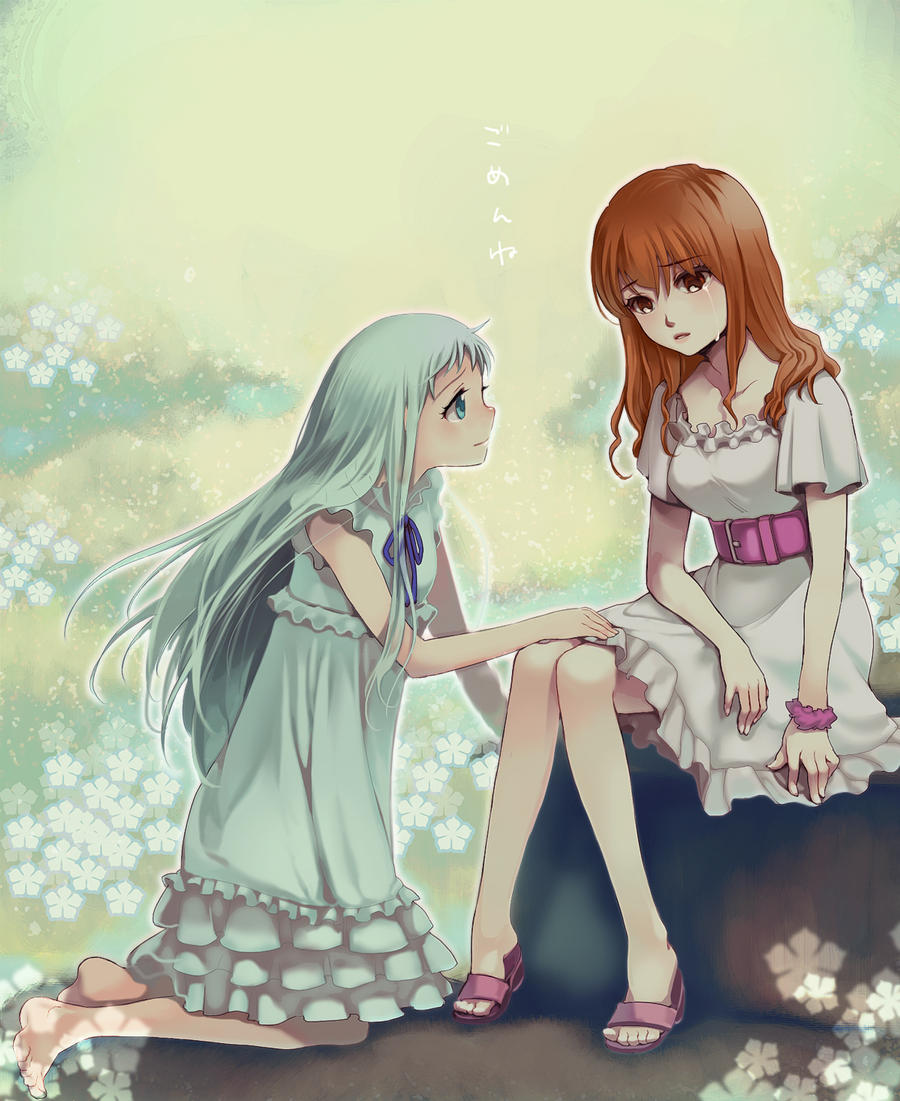 anohana:Meiko and Naruko