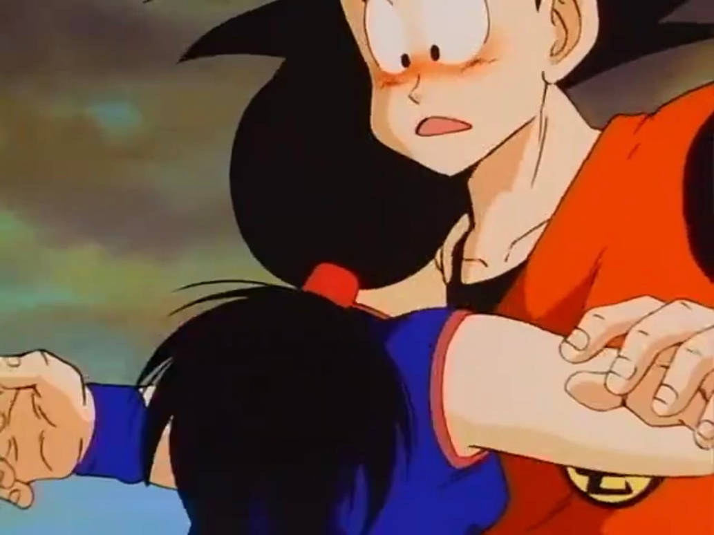 Hug Chi Goku blushing as Chi-Chi hugs him by UGSF on DeviantArt