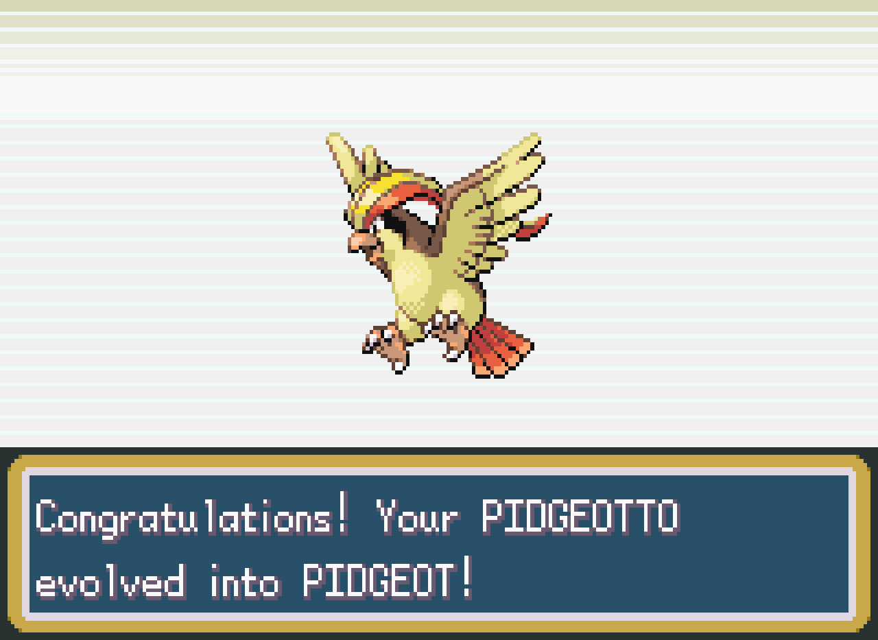 Pidgeotto evolves into Pidgeot by UGSF on