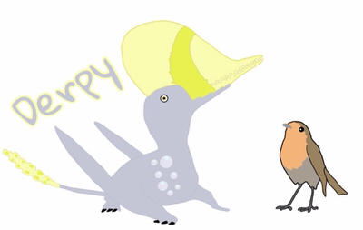 Derpy Rhamphorhynchus and Mr Robin by ThunderStrike16 on DeviantArt