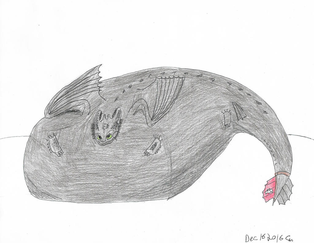 Toothless Large Drawing large Toothless by fatthoron on DeviantArt