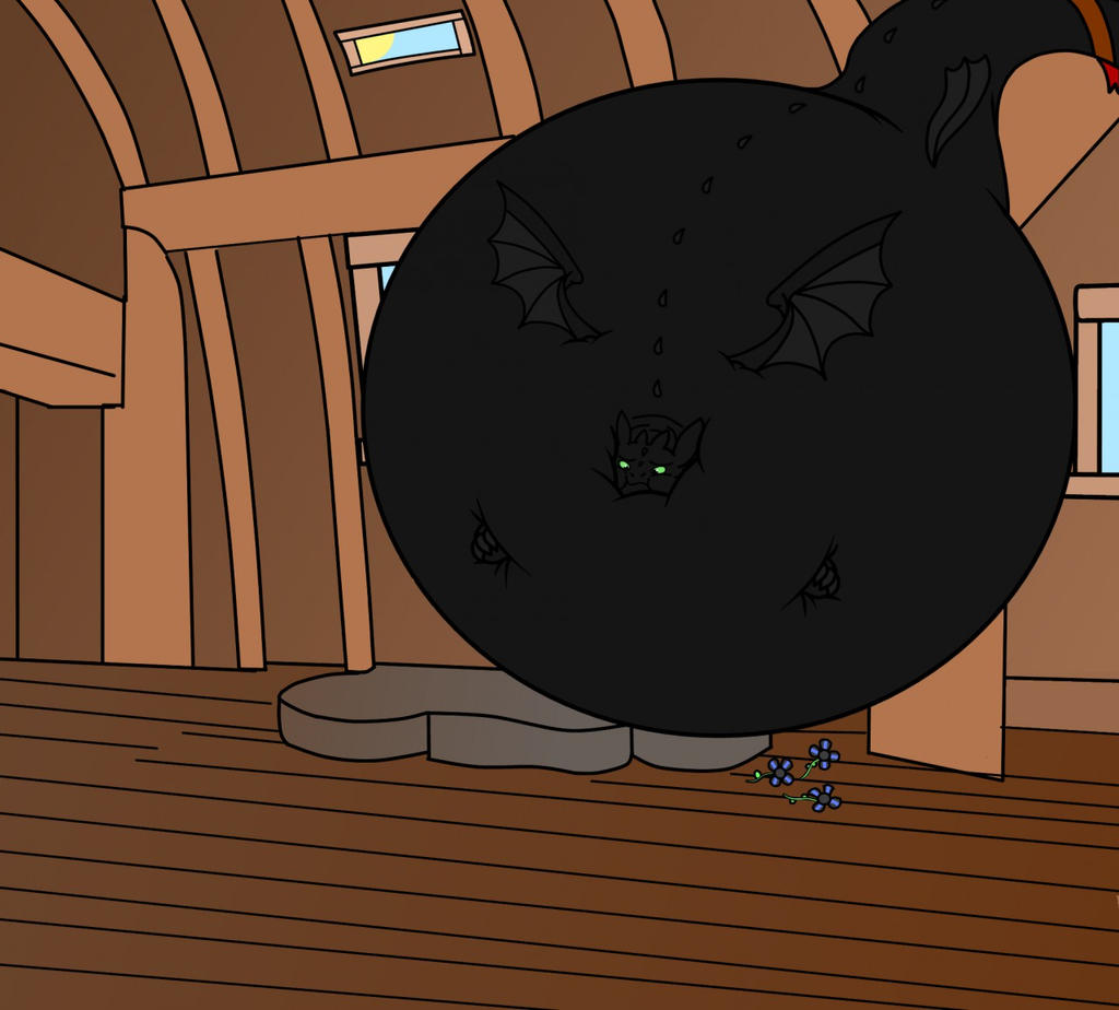 Toothless Inflation Animation inflated Toothless by fatthoron on DeviantArt
