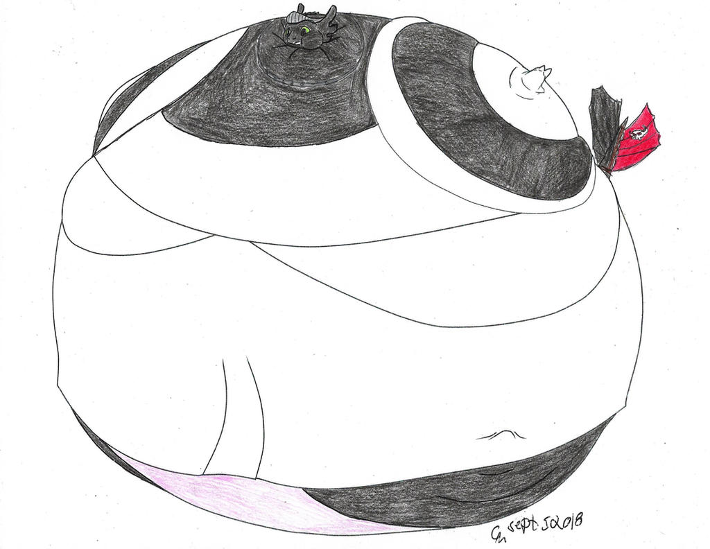 Toothless Inflation Animation Inflated Princess Toothless by fatthoron on DeviantArt