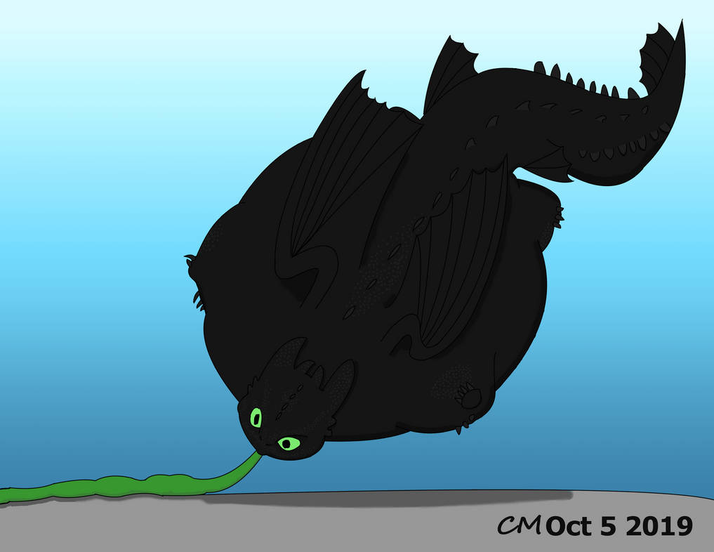 a Nicely inflated Toothless by fatthoron on DeviantArt