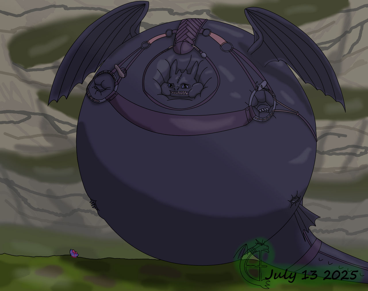 Toothless Inflation Animation Toothless the blueberry by fatthoron on DeviantArt