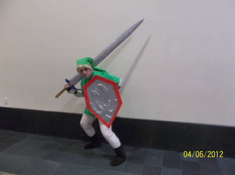 Link with the Biggoron Sword and Mirror Shield